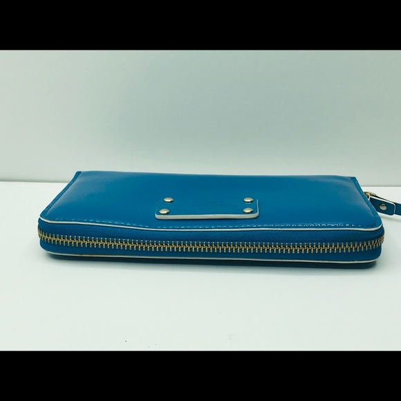 Kate Spade Wallet Blue Patent Leather 7.5”x4” - Picture 5 of 8
